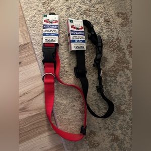 BRAND NEW—Set of Two Red&Black Dog Collars-Large